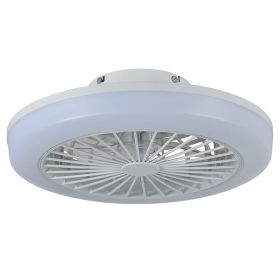 18 Inch Ceiling Fan With RGB Light Remote, Smart LED Ceiling Fans With Remote App Control, Modern Low Profile Dimmable Light Ceiling Fan For Bedr (Option: Default)